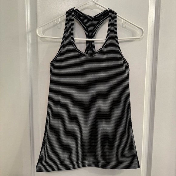 Lululemon Cool Racerback Hype Stripe Black White - Picture 1 of 10